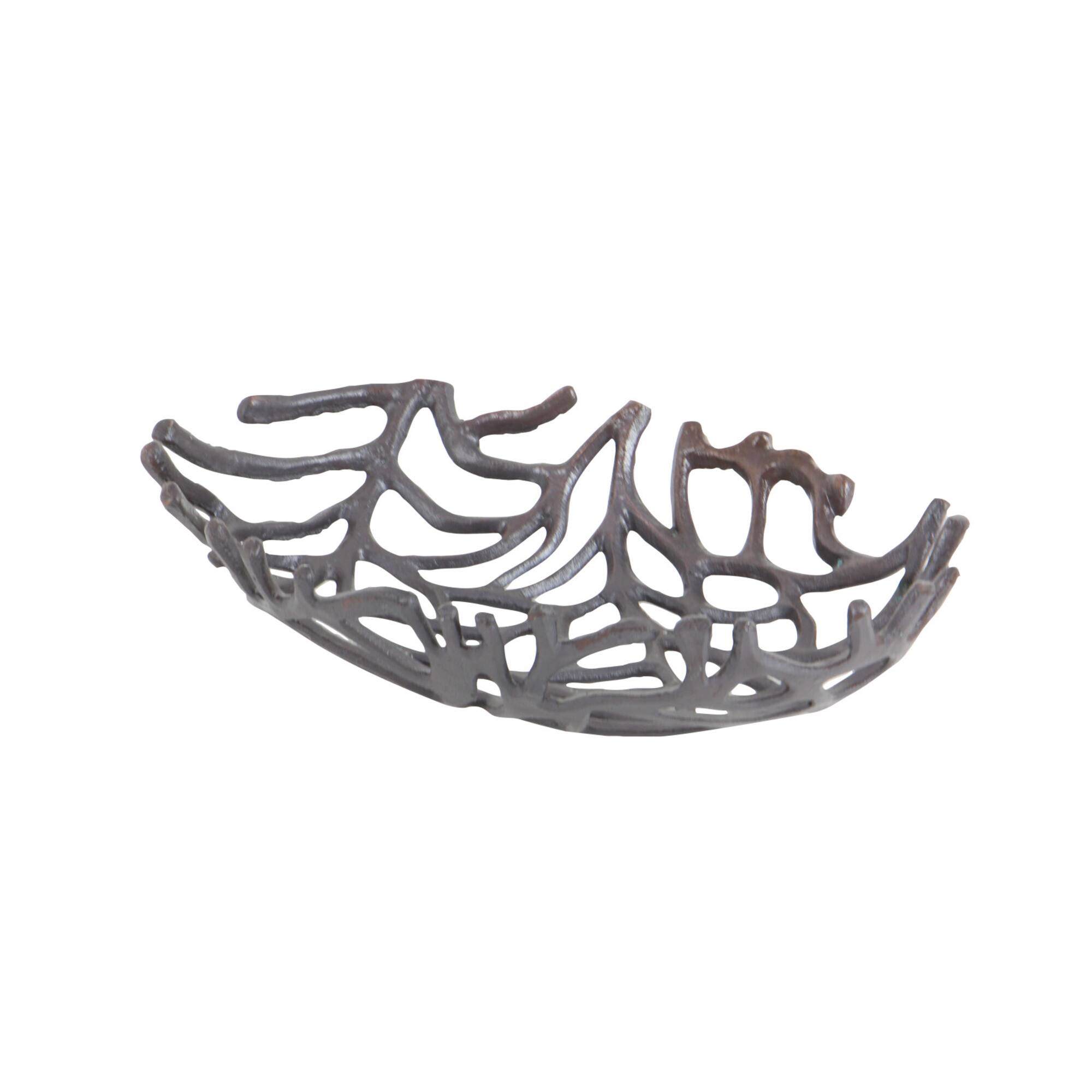 Set of 2" Black Aluminum Coastal Tray, 15", 12"